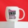 Ceramic mug "What is", 250 ml, white color
