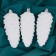 Decoration Christmas tree "bump" (set 3 pcs) 12x4.5 cm, white