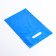 Polyethylene package with a cut handle, azure 20-30 cm, 50 μm