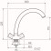 Kitchen mixer "RMS" SL116-273F, double-talent, zinc, chrome