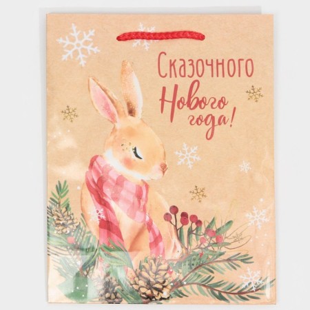 Laminated vertical packet "Fairytale New Year", MS 18 x 23 x 8 cm, New Year-6