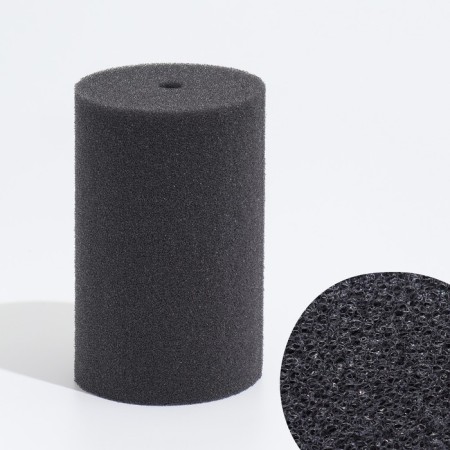 Round sponge No. 5, finely porous, 10 x 10 x 16 cm, gray