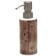 Woody liquid soap dispenser, beige/brown color