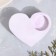 The candlestick "Heart is large. Marble" from gypsum, 10.5x9x4.5cm, marble with purple strips