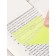 Block with a sticky edge of 76 x 76 mm, 50 sheets, transparent plastic, yellow