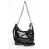 Bag Cross-Body Women's, genuine leather, Ludor black, 20x5x20 cm