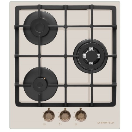 Hlect surface Maunfeld EGHG.43.33cbg.r/G, gas, 3 burners, beige-8
