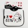 Bibslate for feeding "I love to eat" waterproof on Velcro, with a pocket