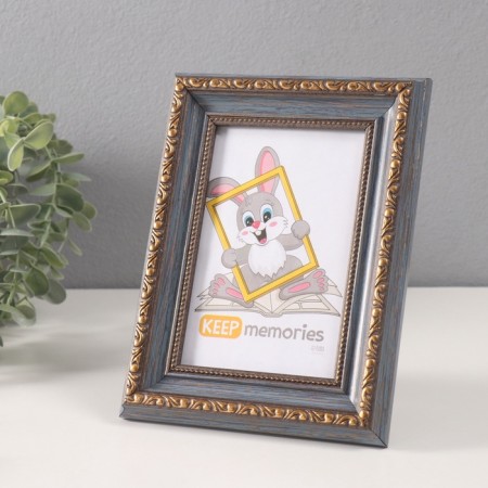 Photo frame Plastic "Babylon" 10x15 cm, blue-blue-1