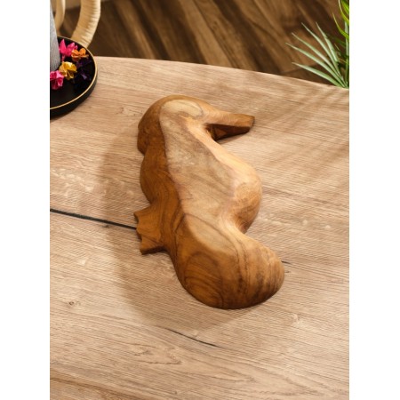 Board "Sea Horse" Jati tree, 33x20x5 cm, col. brown-2