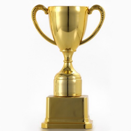 Cup 112, award figure, gold, plastic stand, 17.7 x 10.5 x 7.5 cm.-1