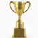 Cup 112, award figure, gold, plastic stand, 17.7 x 10.5 x 7.5 cm.