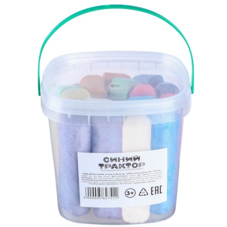 Set of colored crayons Blue Tractor, 16 pieces, 8 colors-3