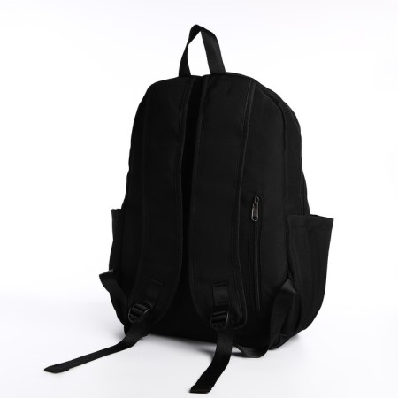 Youth backpack on lightning, 2 departments, 4 pockets, black color-3