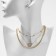 Set: 3 necklaces, 3 pairs fluffs "aesthetics" heart, white color in gold, 32 cm