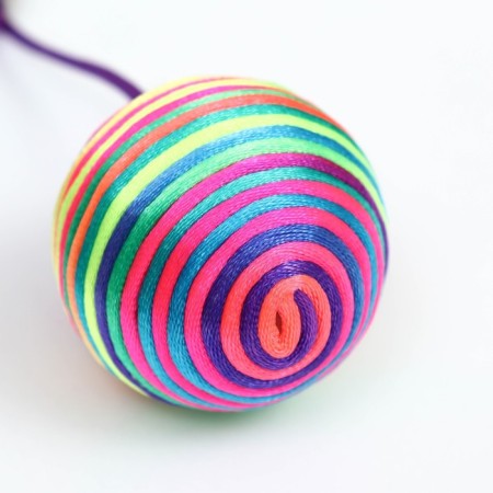 Textile ball "Strip with a tail", 5.5 cm, mix of flowers-2