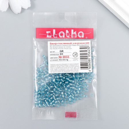 Beads "Zlatka" 08/0, 3 mm, 10 g 0033 bl.-2