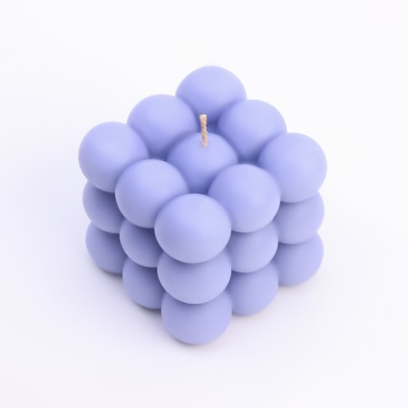 Figure candle "Babb cube", 6 cm, lavender-3
