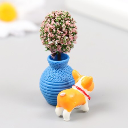 Figure for Florarium Polystone "Pesik at a vase" 2.6 cm-1