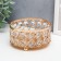 Summary Metal for 1 candle "Crystals" Circle Gold 6.5x12x12 cm