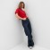T-shirt shortened female Minaku Oversize Fit: Fuchsia Color, Rr. 44