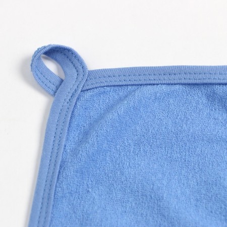 Children's towel, corner, terry, size 90x105 cm, blue color-3