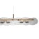 Suspended Indigo lamp, 12019/6p Brass. 6x60W, E14, 1200x130x155/1155 mm, wave effect
