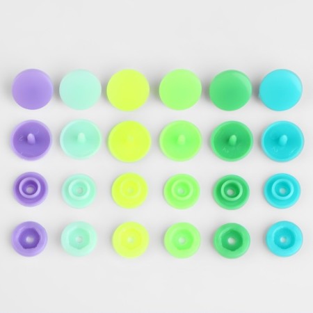 Plastic buttons, D = 12 mm, 360 pcs, in the organizer, colorful color-3