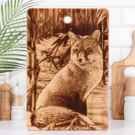 Board from the massif “Fox”, large, rectangular, 23 × 35 cm No. 35