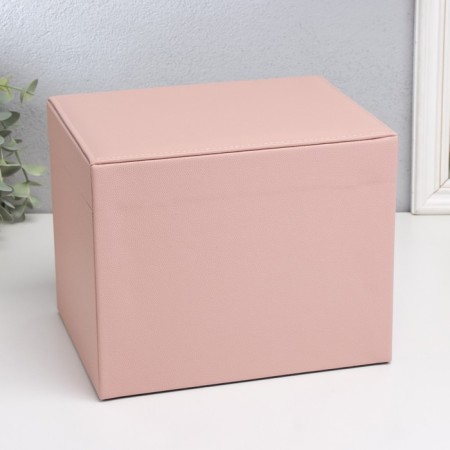 Casket to the leatherette for jewelry "screw" pink 22x17x18 cm-4