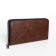 Male purse with lightning, department for bills, for cards, for coins, brown color