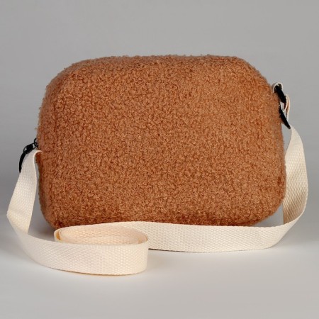 Teddy Cross-Bodi plush bag, beige color-3