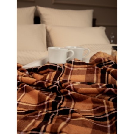 Texrepublic blanket, size 180x200 cm, brown color-8