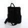 Women's backpack made of artificial leather with lightning, 4 pockets, black color
