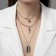 Piece "chain" razor, cross, bead, color silver, 50 cm