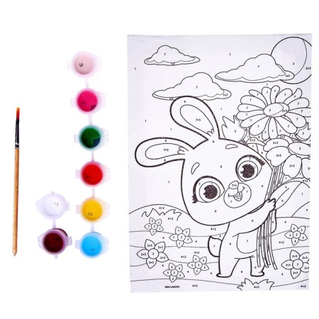 Picture on numbers for children "Stop with flowers", 21 x 15 cm-4