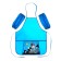 Apron for labor + sleevens, 535 x 445 mm, Hatber "Vlad A4", with pockets, blue nfn_35114