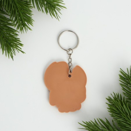 Key keychain, rubber, anime "Milash", 6 x 4.9 cm-1