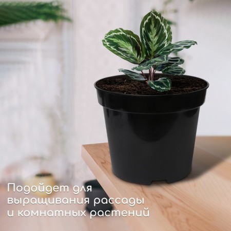 Pot for seedlings, 15 l, d = 31 cm, h = 26 cm, black, Greengo-2