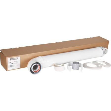 The chimney element Rommer RCA-6010-210900 Standard, D = 60/100 mm, L = 900 mm, clamp, sleeve-5