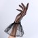 Carnival accessory- transparent gloves with a long skirt, black color