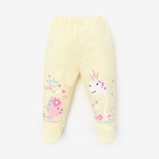 Sliders for the girl, yellow color, height 62 cm