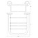Shelf for towels with a barbell, width 40 cm, chrome