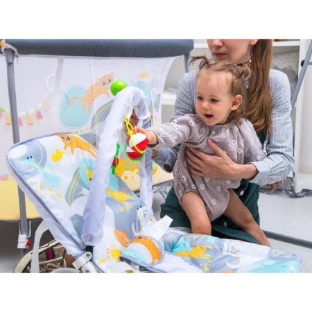 Shakeslong - rocking for newborns "Funny animals", game arc, toys mix-3
