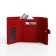 Women's wallet on the button, red color