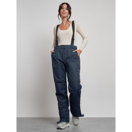Semi-combinezone ski insulated female winter, size 46, dark blue color-2