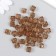 Plastic beads "Crystal polyhedron. Pale brown" transparent set of 20 g 1x1x1 cm