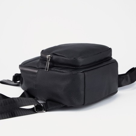 Women's backpack of artificial leather with lightning, 1 pocket, black color-3