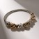 Bracelet with Mardgeri rhinestones, white color in silver, d = 6.5 cm