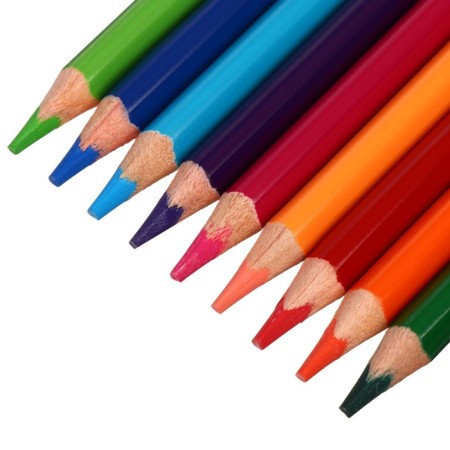 Pencils of watercolor 12 colors "fish", trihedral, with a brush-4